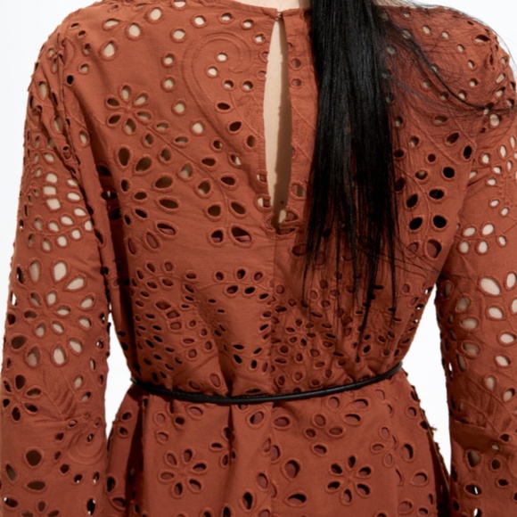 NWT H&M Eyelet Embroidered Dress - Picture 3 of 8